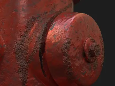 Fire Hydrant Free low-poly 3D model 6