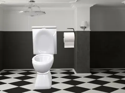 Toilet Low-poly 3D model