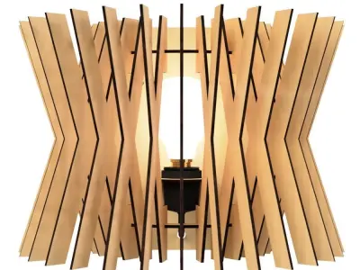 WALL LIGHT STL AND DXF FILES 7 3D print model