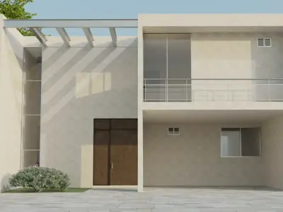 Modern House Low-poly 3D model