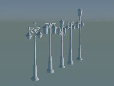 Modern Elegant Streetlight Designs for Luxury Homes 3D print model