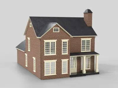 British House Design 18T4 Low-poly 3D model
