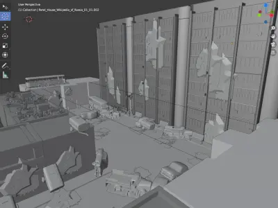 TDM MAP FOR MULTIPLAYER GAMES Low-poly 3D model