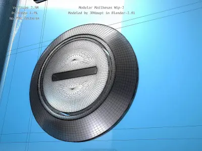 Modular Mailboxes Wip-2  3D model