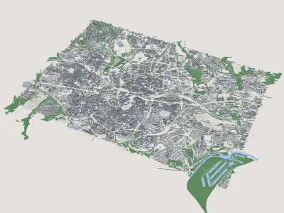 Essen City Germany 3D model