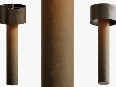 Global Views Tortoise Drum Floor Lamp 3D model