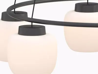Devorm Split Straight Ring Acorn Pendant Lamps 3D model
