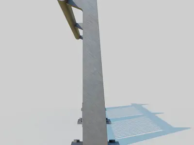 Bridge Barrier Low-poly 3D model