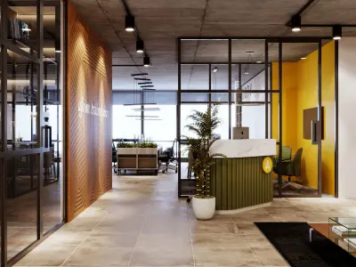 Office interior design 3D model