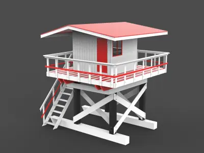 Lifeguard Tower 3D model
