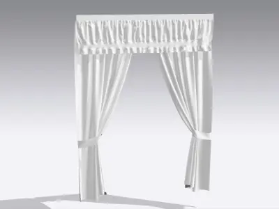 Curtain Low-poly 3D model