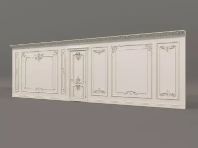 Wall Molding in Classic French style 28 3D model