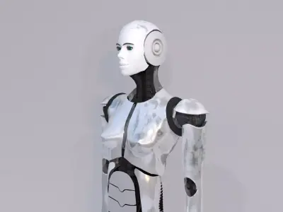 female character robot 3D model