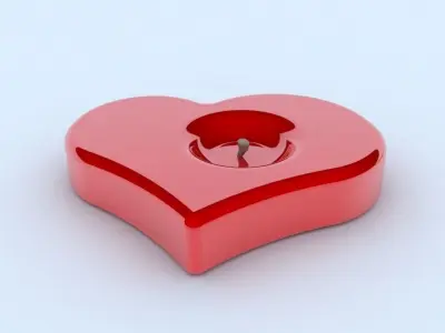 Hearted Candle 3D model