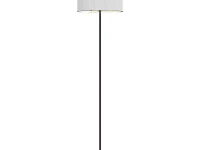 Classic style floor lamp with textile shade 3D model