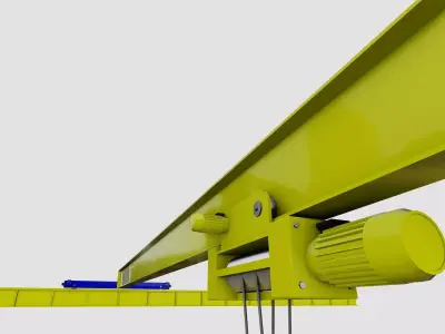 Overhead Cranes Low-poly 3D model