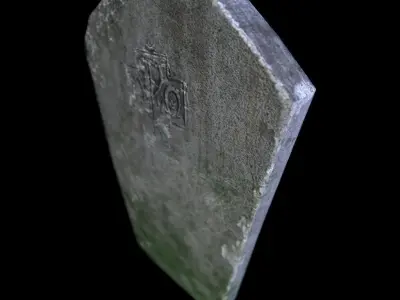 OldGravestone1 gravestone Low-poly 3D model
