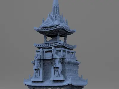 General Warlord Temple 3 3D model