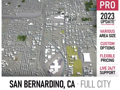  San Bernardino Low-poly 3D model