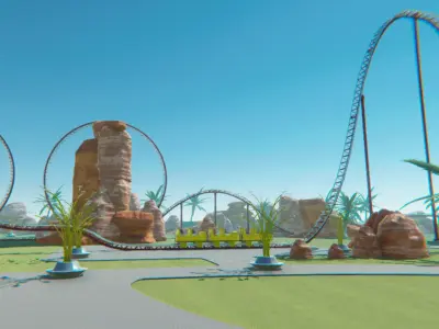 Roller Coaster 3D model buy