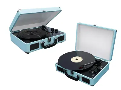 Victrola Vintage Suitcase Record Player Low-poly 3D model