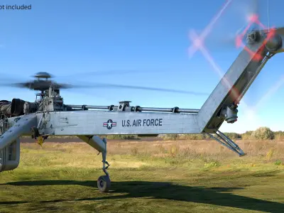  Sikorsky CH-54 Tarhe Helicopter Simplified 