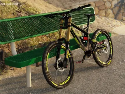  GT Fury Downhill Mountain Bike Rigged for Maya 