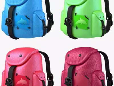 Back Pack in All Colors 3D model