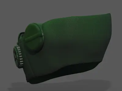 Gas mask respirator scifi futuristic 3d 3d  Low-poly 3D model