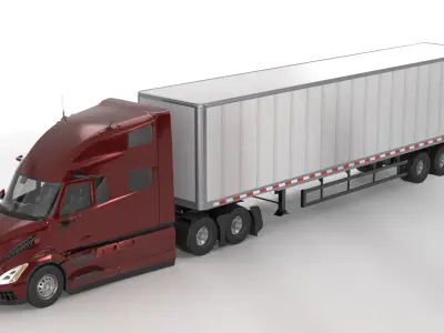 Generic Semi Trailer Truck 02 3D model