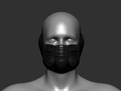 helmet high poly sculpt 3d printable  3D model 82