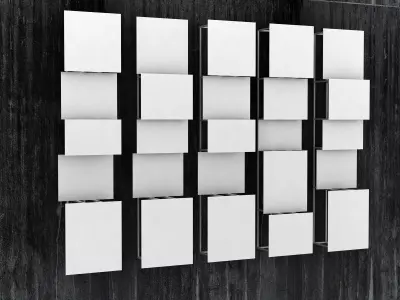 Bukva four bookshelves 3D model