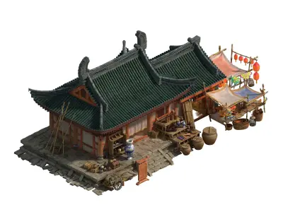 Peach Blossom Island - Retail Store 23 3D model