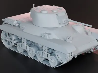M22 Locust Light Tank Airborne Print Ready 3D print model