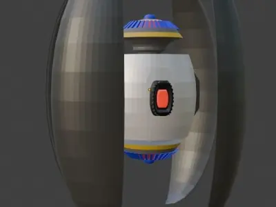 Flying bot 2 Low-poly 3D model