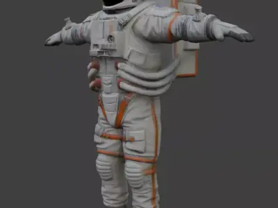 Astronaut space suit low poly Low-poly 3D model