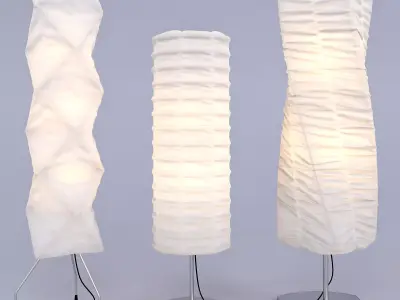 Set of floor lamps 3D model