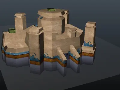 Bunker Units Low-poly 3D model