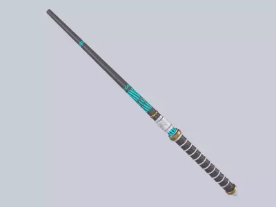 Sci fi baston Low-poly 3D model