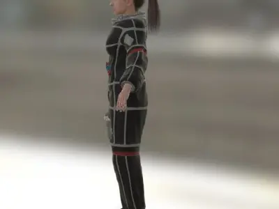 GIRL ASTRONAUT 3D model