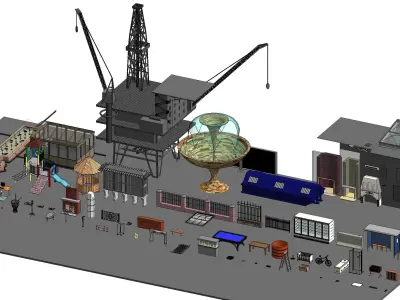 Outdoor Furniture Revit Family Parameter 3D model