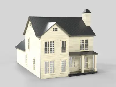 Cottage House Design 18T5  Low-poly 3D model