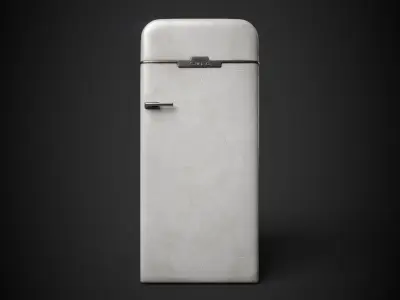 3D Vintage Fridge - Game Ready Low-poly 3D model