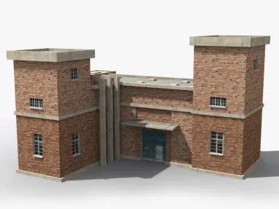 Factory xx2 Low-poly 3D model
