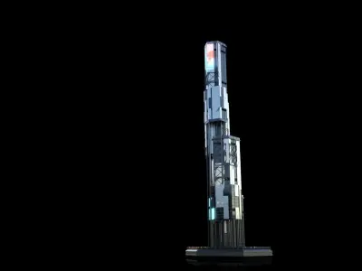 Futuristic Future Modern City Building Skyscraper 28 3D model