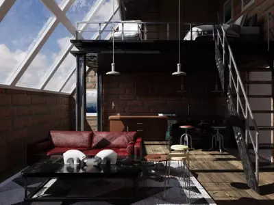 living room Free 3D model