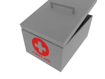 First aid bag Low-poly 3D model