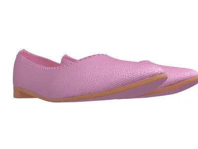 Flat Shoes v2 005 Low-poly 3D model