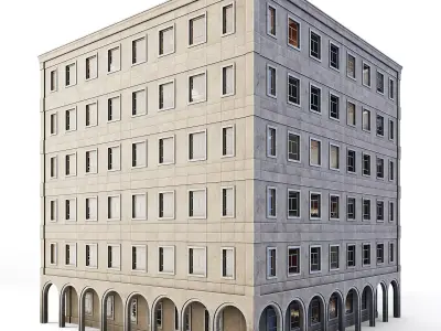 Tenement Building Low-poly 3D model