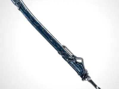 Sci-fi Frozen Sword - Remake Low-poly 3D model